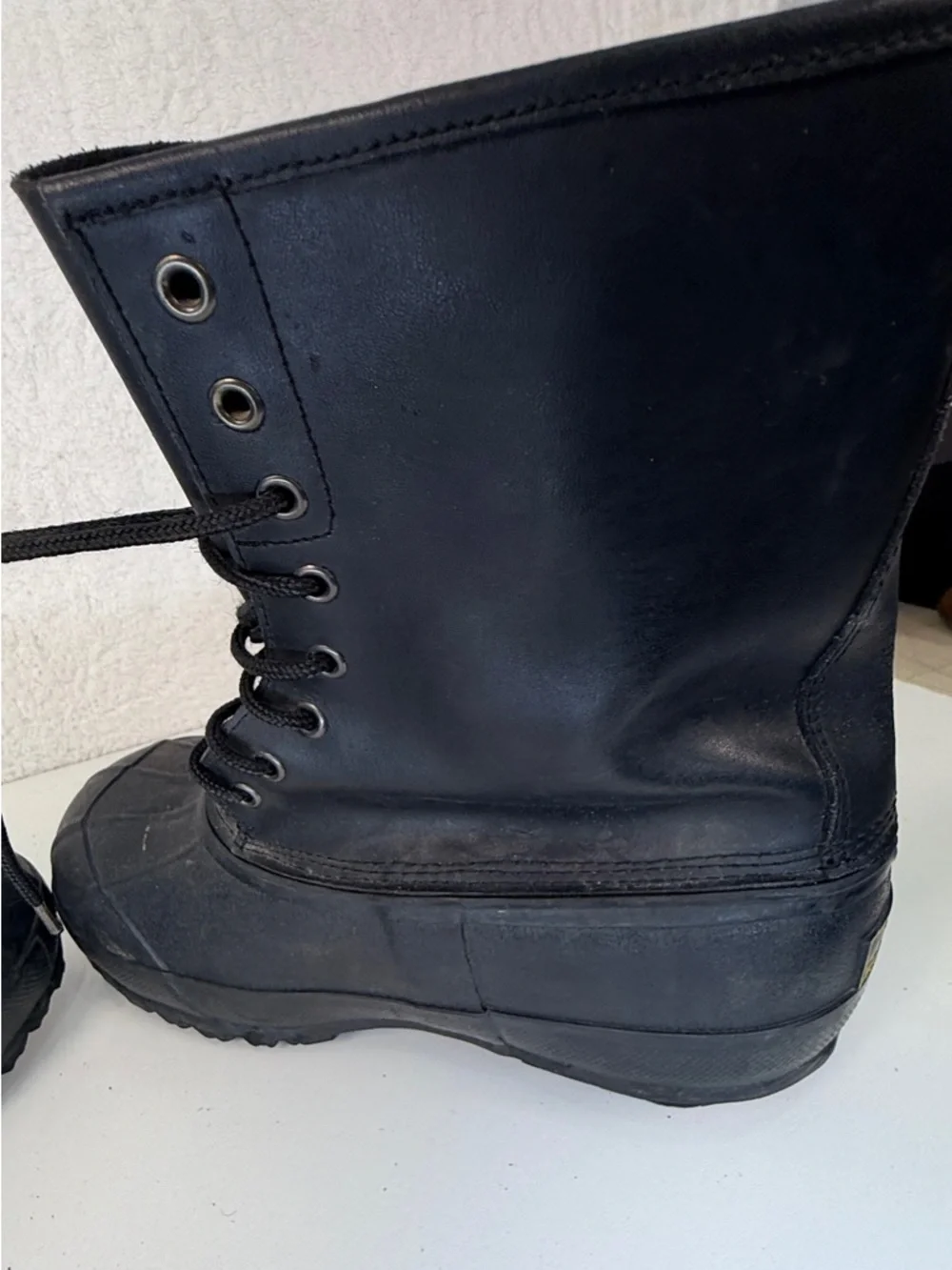 Cool Pac Rainfair Duck Boots Black Waterproof Lace Up Work Boots Mens Size 7